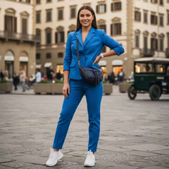 Lala - Borsa Marsupio in Vera Pelle Lavata Made in Italy Elegante con Catena