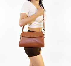 Clarissa - Borsa a Spalla e Tracolla in Vera Pelle Made in Italy – Artigianale con Doppia Tracolla, Elegante e Versatile