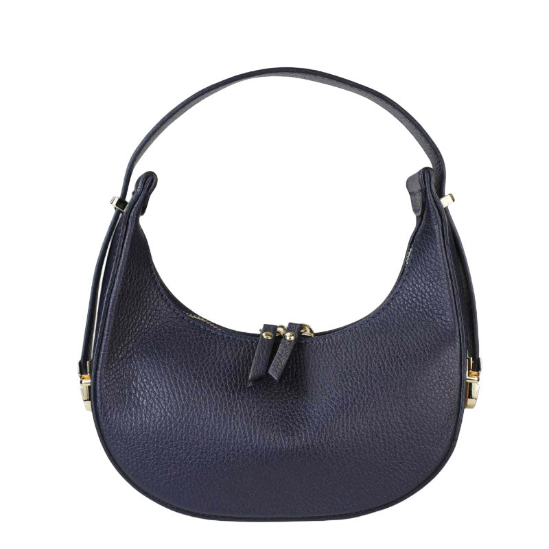Aria - Mini Borsa a Spalla Donna in Vera Pelle Made in Italy con Manico Regolabile