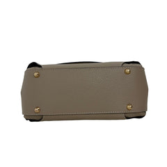 Selmina Mini - Borsa a Mano in Pelle Martellata con Patta Sagomata