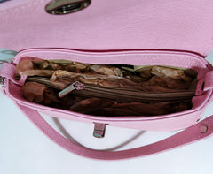 Lelly - Borsa a Spalla in Vera Pelle Martellata Made in Italy