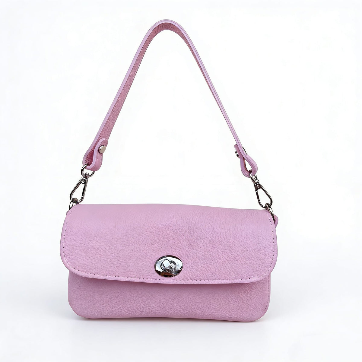 Lelly - Borsa a Spalla in Vera Pelle Martellata Made in Italy