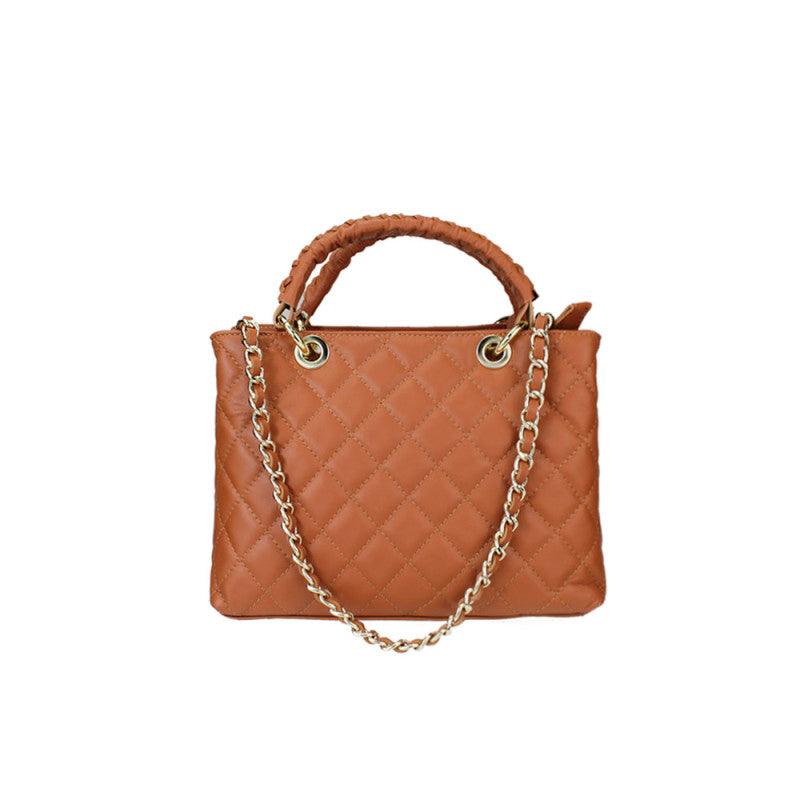 Lola - Genuine Quilted Leather Handbag Small Version