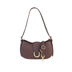 Rita - Leather Shoulder Bag with Front Buckle