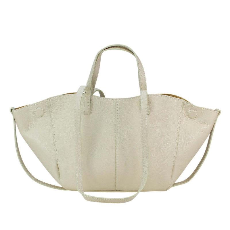 Ares - Double Shape Shoulder Leather Shopping Bag