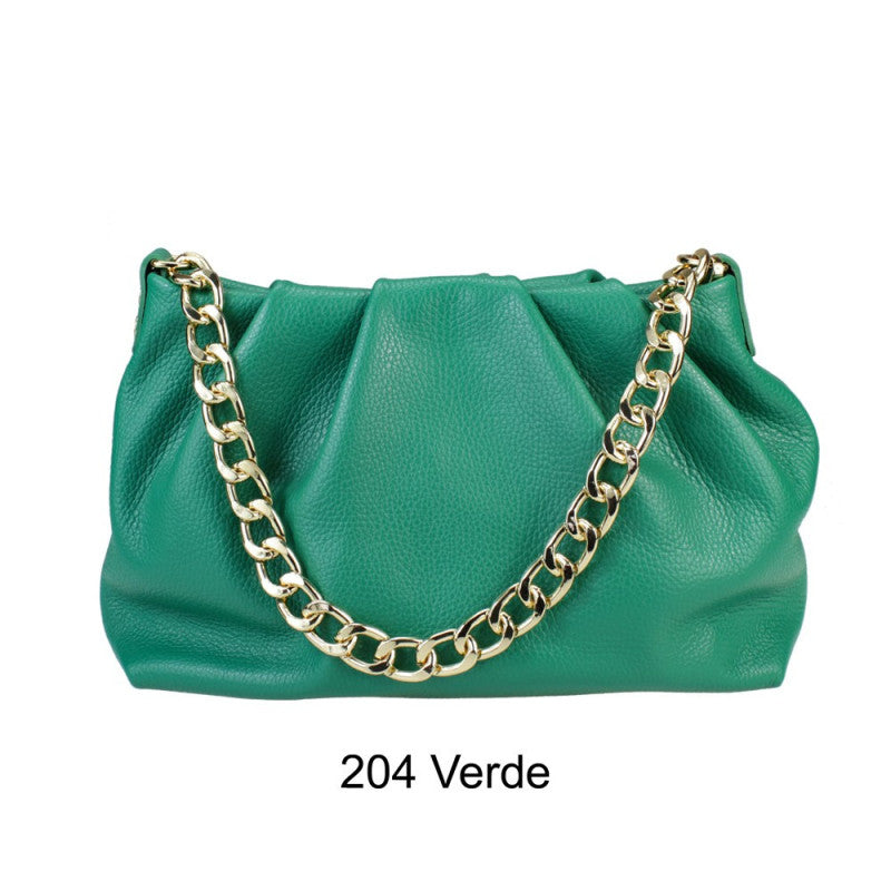 Babi - Borsa in Vera Pelle Made in Italy con Catena Dorata e Tracolla – Eleganza Moderna e Versatile