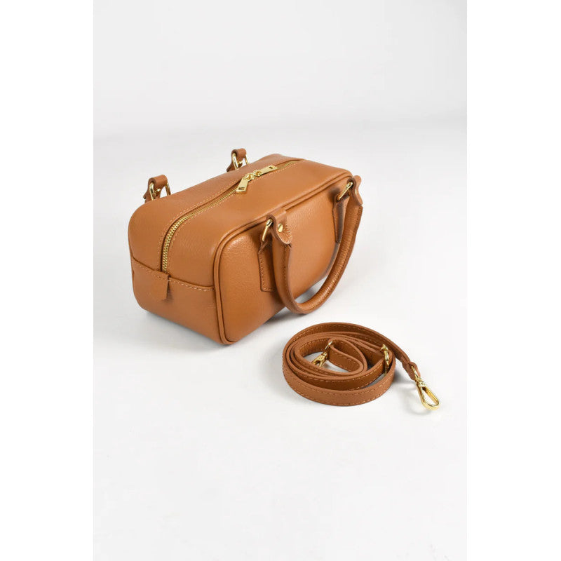 Edna - Mini Bag Rettangolare in Pelle con Doppio Manico