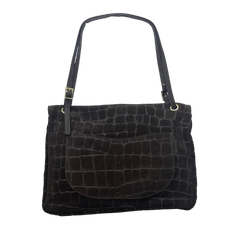 Fiona Camoscio Maxi - Borsa a Patta in Pelle Camoscio con Tracolla Regolabile