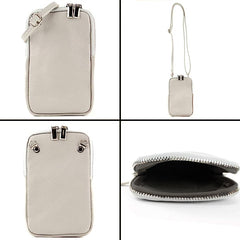 Stella - Leather mobile phone holder with shoulder strap