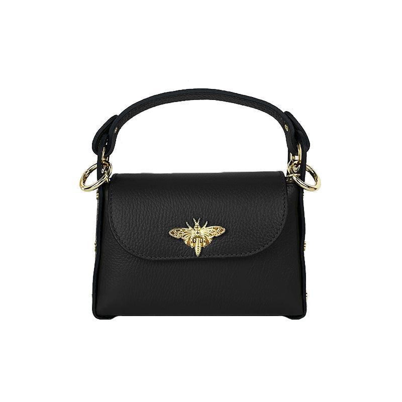 Kora Mini Borsa in Pelle con Ape Nero