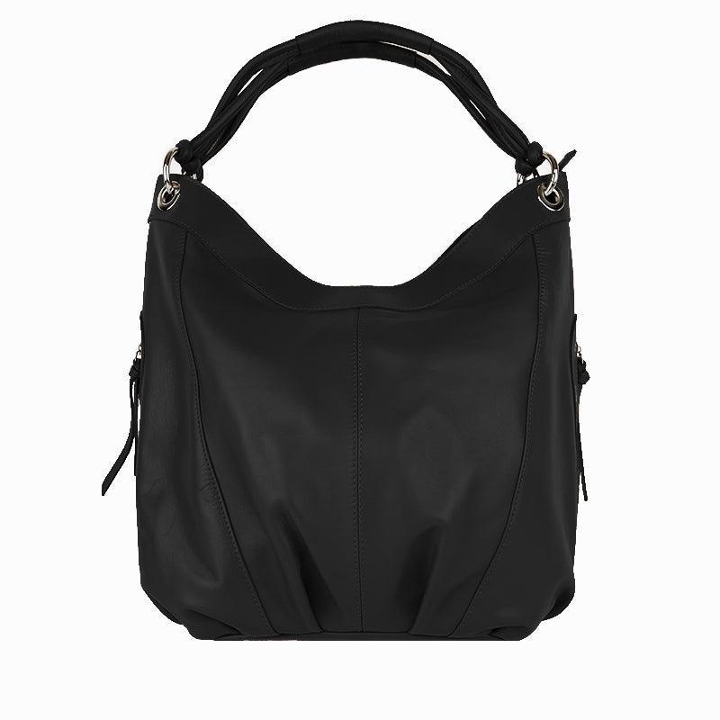 Paola - Borsa a Spalla in Pelle con Manico Intrecciato - FrasiBags